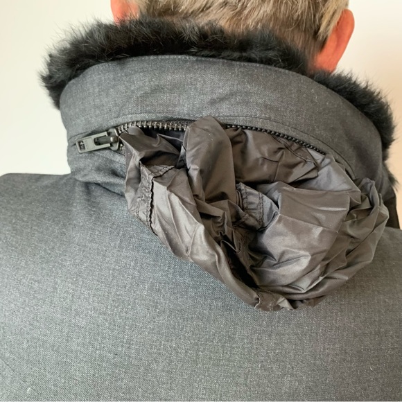 KOOPLES DOWN JACKET VEST GILET DETACH SLEEVES FUR COLLAR DK GREY BLACK STOW HOOD - Picture 9 of 13